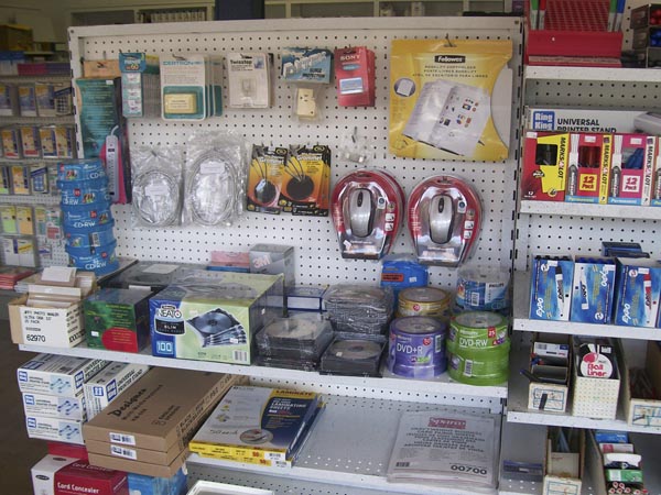 Computer Accessories on a wall display
