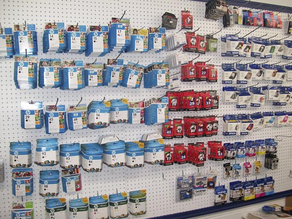 Wall of ink cartridges